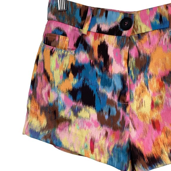 River Island Shorts Size 8P 8 Petite NWT Multi-Color Abstract Print - Picture 6 of 8